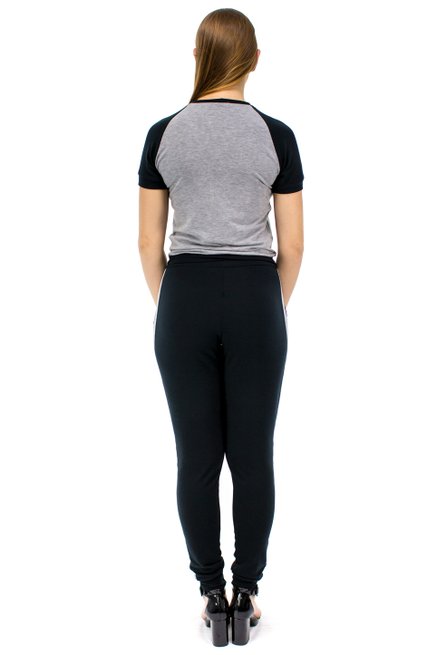 Conjunto Manga Curta Moletin Bia Liso Preto e Cinza