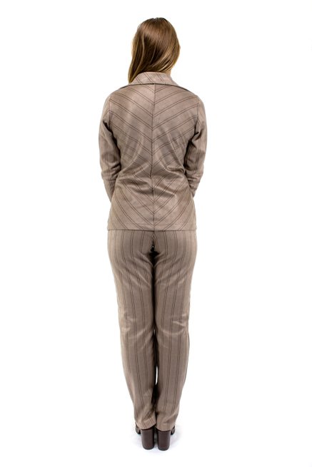 Conjunto Social Estampa Listras Nude