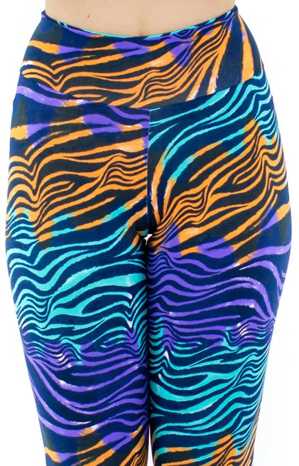 Calça Legging Carol Suplex Estampa Animal Azul