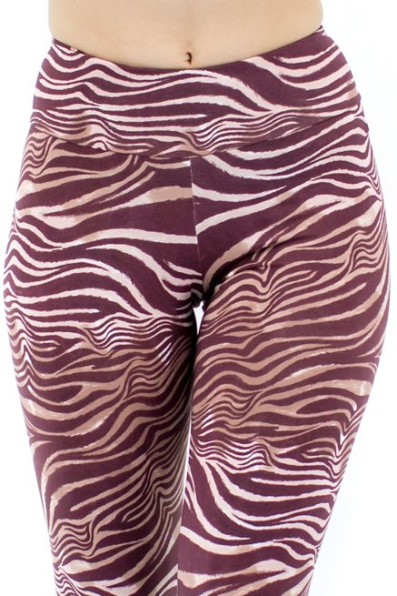 Calça Legging Carol Suplex Estampa Animal Marrom