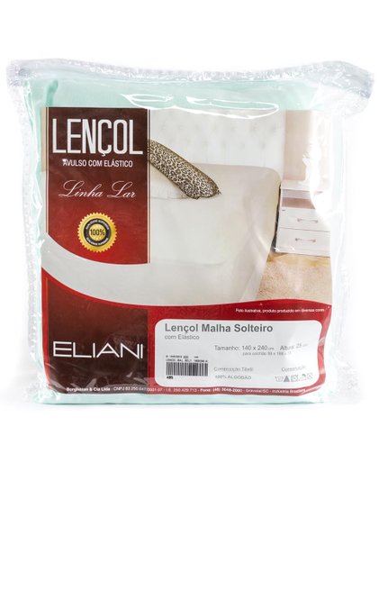 Lençol Malha Solteiro 140 x 240 cm Verde Claro