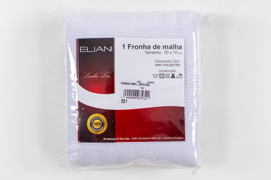 Uma Fronha Malha Favinho Lisa Branca