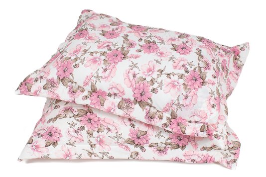 Fronha Malha Matelada Estampa Floral Rosa
