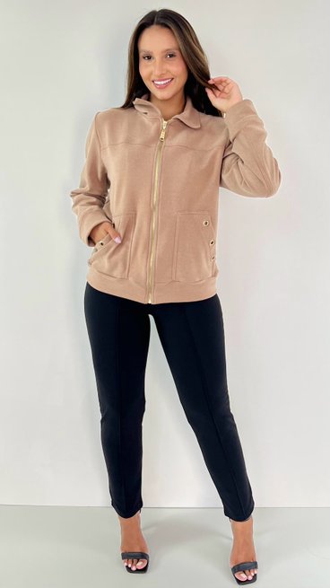Jaqueta Feminina Renata Lisa Marrom