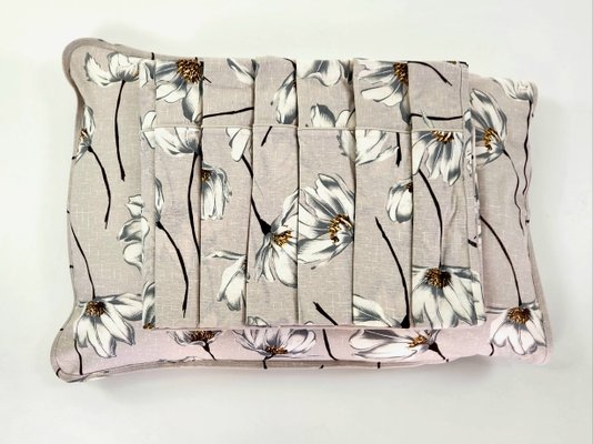 Jogo de Cama Malha Casal 4pçs Estampa Flores Branca