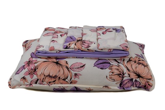 Jogo de Cama Malha Solteiro 3pçs Estampa Floral