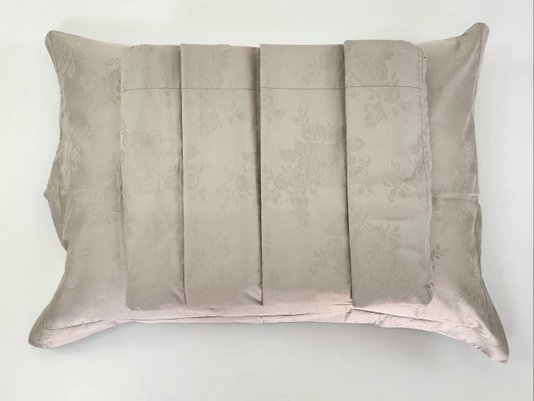 Jogo de Cama Tecido Acetinado 300 Fios Super King 4pçs Estampa Floral Bege