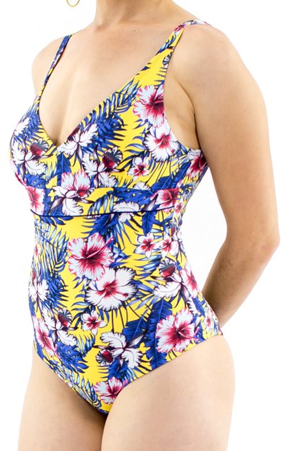 Maiô Amélia Bojo Estampa Floral Azul