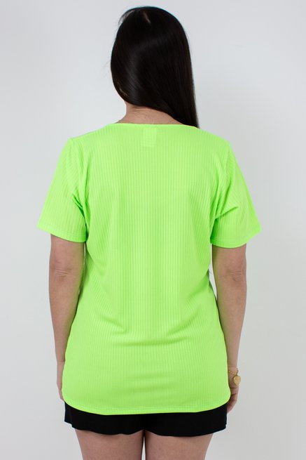 Meia Túnica Manoela Manga Curta Verde Neon