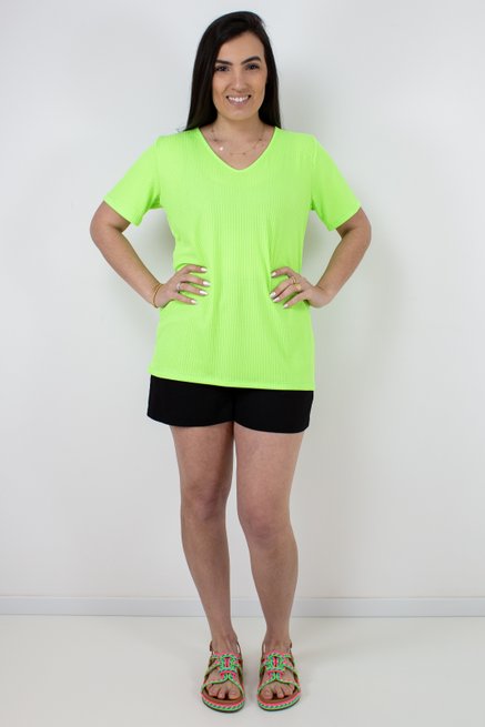 Meia Túnica Manoela Manga Curta Verde Neon