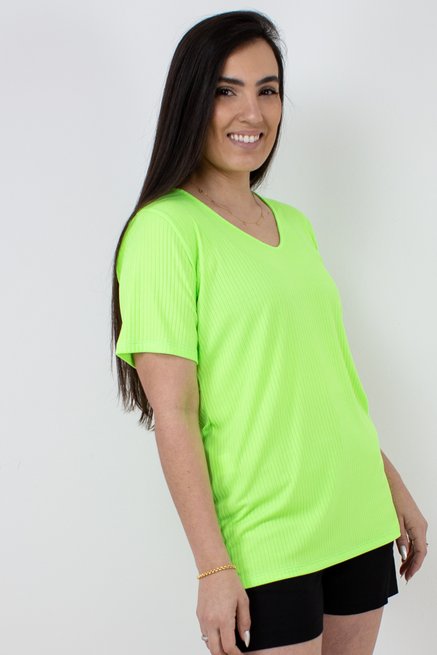 Meia Túnica Manoela Manga Curta Verde Neon