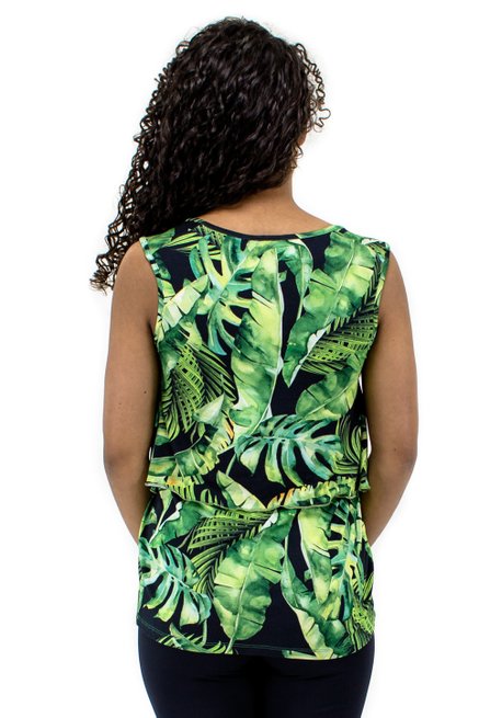 Regata Gota Viscolycra  Estampa Floral Verde