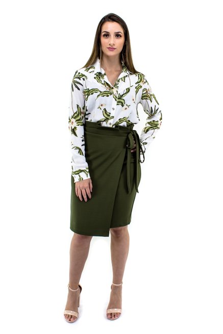 Saia Clochard Envelope Lisa Verde Militar