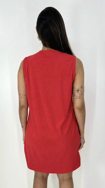 Saída de Banho Roupão Lucia Vermelho Liso