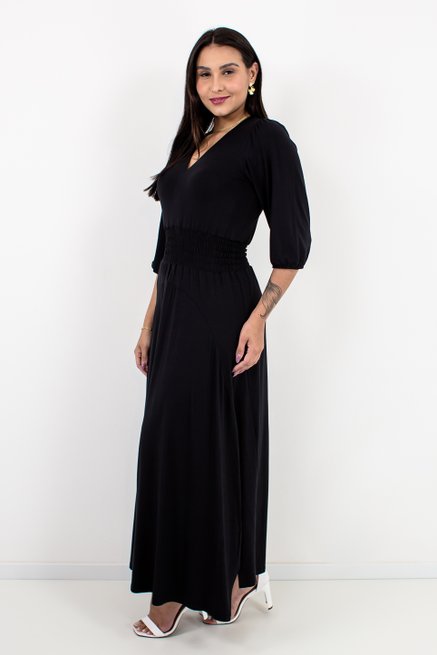 Vestido Feminino Zelia Liso Preto