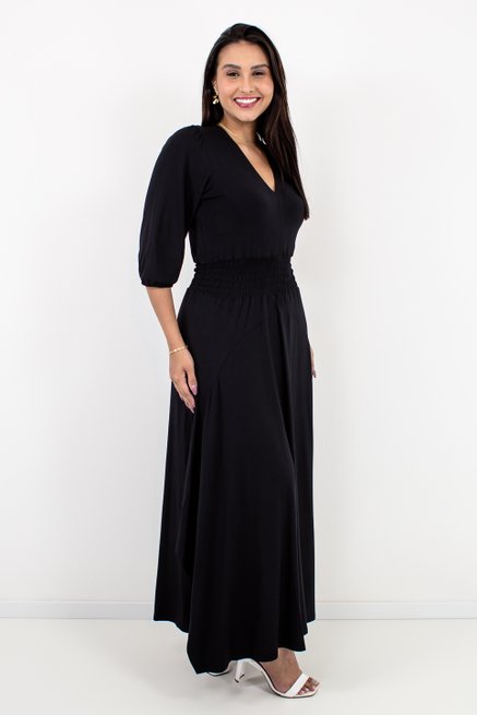 Vestido Feminino Zelia Liso Preto