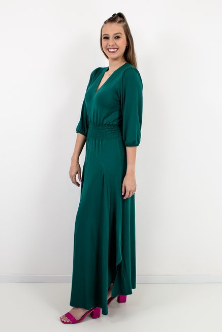 Vestido Feminino Zelia Liso Verde