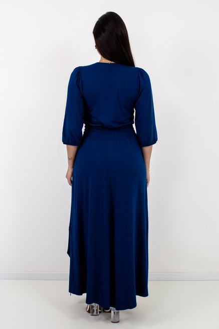 Vestido Feminino Zelia Liso Azul Marinho