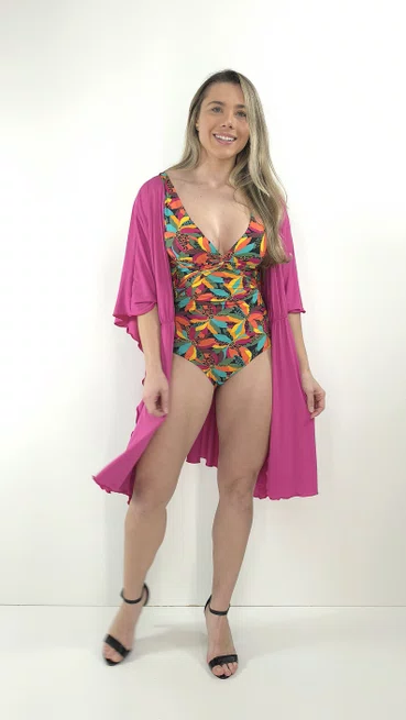 Vestido Kaftan Dryfit Rosa