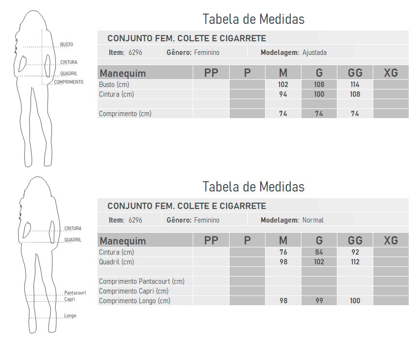 Conjunto Feminino Colete Liso Marrom Conjunto Feminino Colete Liso Marrom
