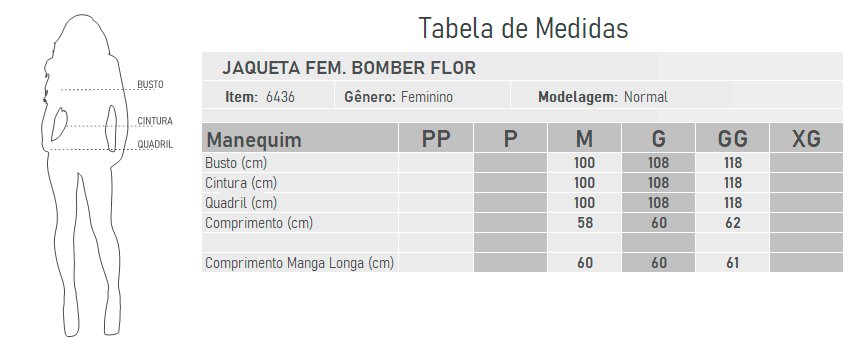 Jaqueta Feminina Bomber Flor Azul Jaqueta Feminina Bomber Flor Azul