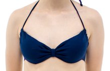 Bustiê Biquíni Bojo Letícia Liso Azul Marinho