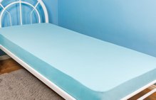 Lençol Malha Solteiro 140 x 240 cm Azul Claro