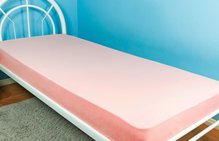 Lençol Malha Solteiro 140 x 240 cm Salmão