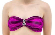 Biquíni Bojo Acessório Estampa Geométrica Rosa