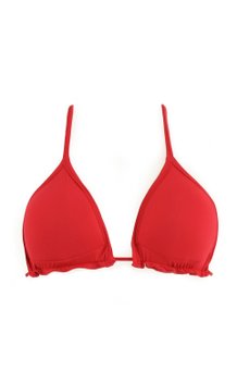 Bustiê Biquíni Bojo Liso Vermelho