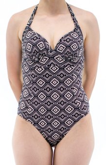 Maiô Eliani Bojo Frente Única Estampa Geométrica