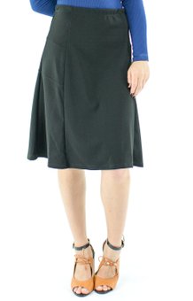 Saia Clássica Sofia Preta Lisa