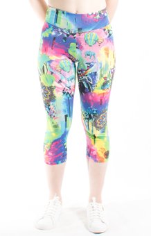 Calça Corsário Estampa Mandala Azul