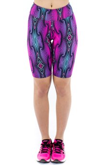 Bermuda Suplex Estampa Geométrica Rosa