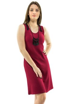Vestido Regata Adelia Liso Vermelho
