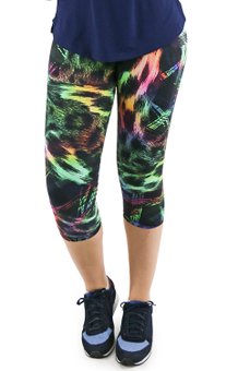Calça Corsário Estampa Tigrado Colorido