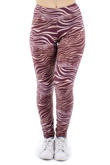 Calça Legging Carol Suplex Estampa Animal Marrom