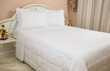 Colcha Tecido Casal Queen 240X250 Branco