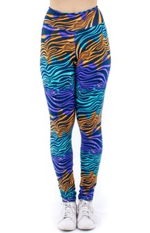 Calça Legging Carol Suplex Estampa Animal Azul