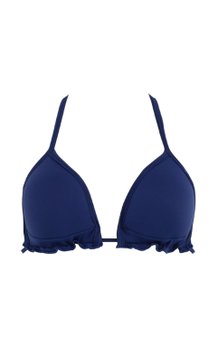 Bustiê Biquíni Bojo Liso Azul Marinho