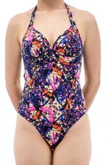 Maiô Eliani Bojo Frente Única Estampa Abstrata