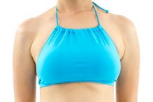 Bustiê Cropped Bojo Liso Azul