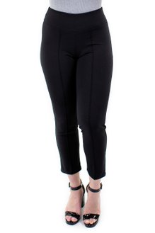 Calça Cigarrete Friso Lisa Preta