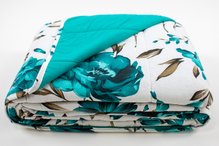 Colcha Malha Casal Queen 240X250 Estampa Floral