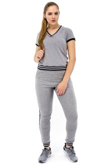 Conjunto Manga Curta Moletin Julia Liso Cinza
