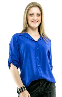 Camisão Manga 3/4 Angela Azul