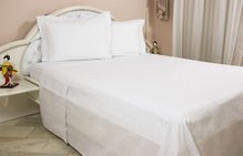 Jogo de cama tecido 200 Fios casal 4pcs Branco