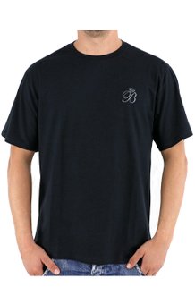 Camiseta Malha Manga Curta Lisa Preta