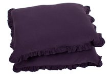 Fronha Malha com Babado Lisa Roxa (Par)