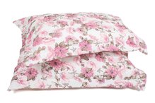 Fronha Malha Matelada Estampa Floral Rosa